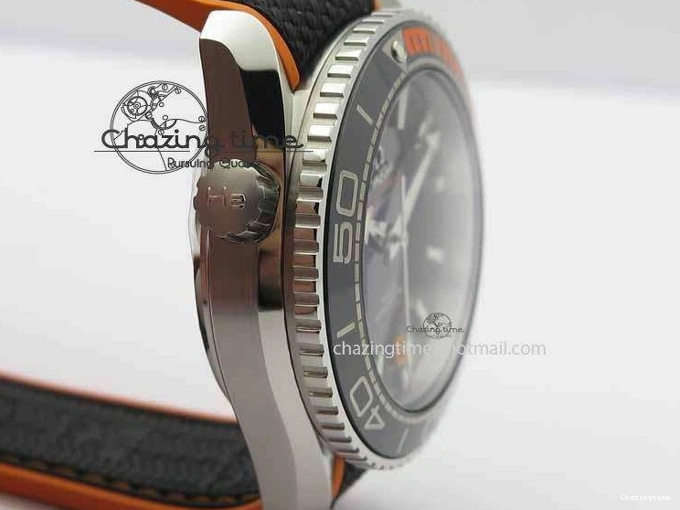 0521 Resilient Planet Ocean 2016 43.5mm SS OM 1:1 Best Edition Black Dial On Black Nylon Strap A 8167